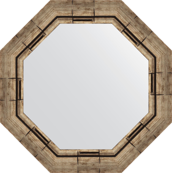 Зеркало Evoform Octagon BY 3667 54х54 серебряный бамбук