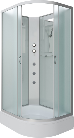 Душевая кабина Niagara Classic NG-33394-14LBKG, 130х90 см, без крыши, с гидромассажем