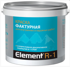 R-1 Элемент фактурная краска для внутренних и наружных работ 5л