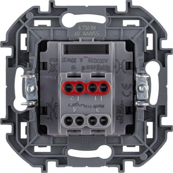 Переключатель перекрестный 1-кл. Inspiria 10А IP20 250В 10AX винтов. клеммы механизм алюм. Leg 673682 Переключатель перекрестный 1-кл. Inspiria 10А IP20 250В 10AX винтов. клеммы механизм алюм. Leg 673682