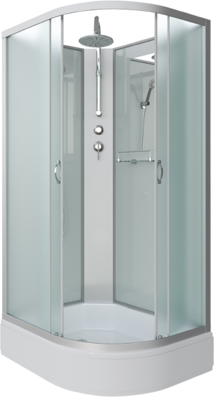 Душевая кабина Niagara Classic NG-33394-14LBKT, 130х90 см, без крыши, с тропическим душем