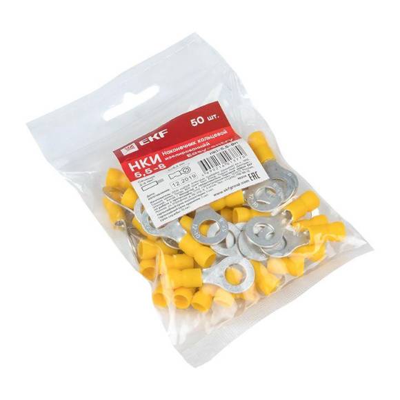 Наконечник кольц. изол. НКИ 6.0-8 (уп.50шт) EKF nki-5.5-8n Наконечник кольц. изол. НКИ 6.0-8 (уп.50шт) EKF nki-5.5-8n