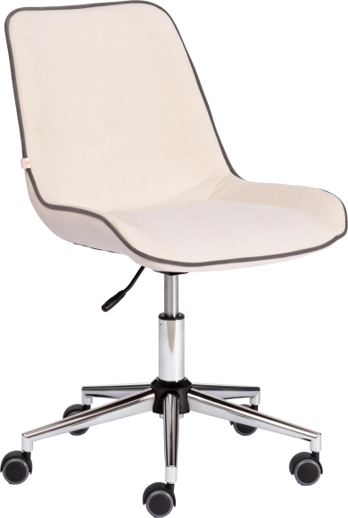 Компьютерное кресло TetChair Style флок молочный 4