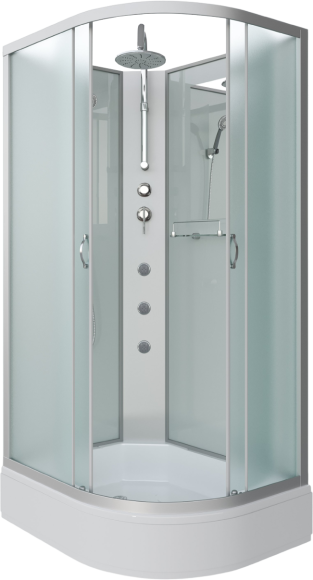 Душевая кабина Niagara Classic NG-33394-14LBKTG, 130х90 см, без крыши, с гидромассажем и тропическим душем