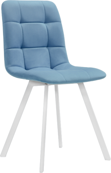 Стул Woodville Чилли голубой, ножки белые