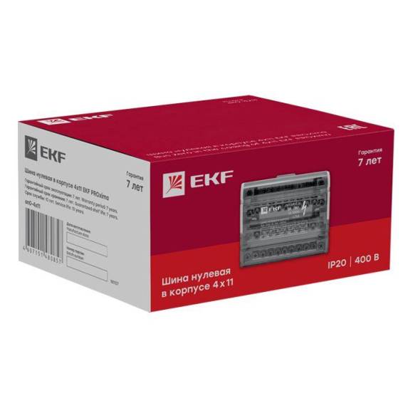 Шина нулевая в корпусе 4х11 EKF sn0-4x11 Шина нулевая в корпусе 4х11 EKF sn0-4x11