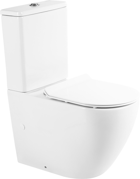 Унитаз-компакт напольный BelBagno Sfera-r BB2141CPR безободковый, крышка BB2111SC с микролифтом, бачок BB2141T