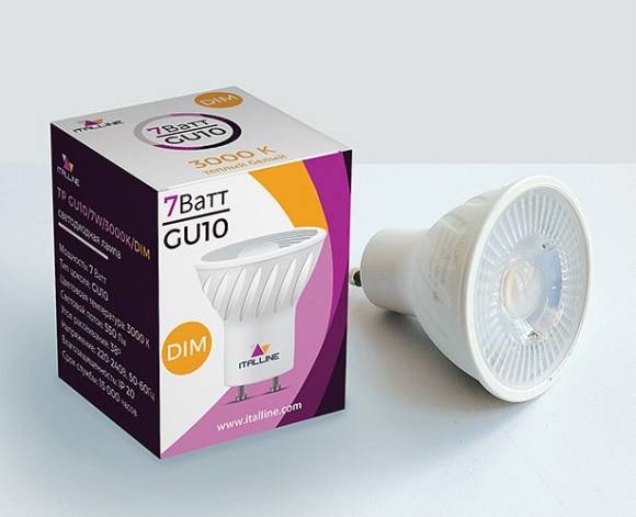 Лампа светодиодная Italline TP GU10 7Вт 3000K TP GU10/7W/3000K DIM