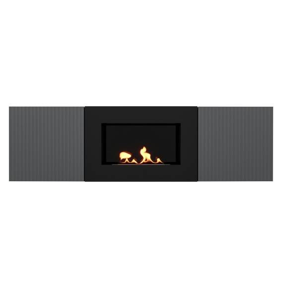 Тумба для ТВ Firelight BFP/P-1400L G с биокамином, графит