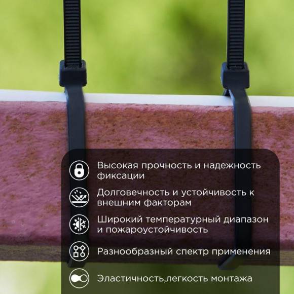 Хомут кабельный 3.6х200 нейл. черн. (уп.100шт) PROCONNECT 57-0201 Хомут кабельный 3.6х200 нейл. черн. (уп.100шт) PROCONNECT 57-0201