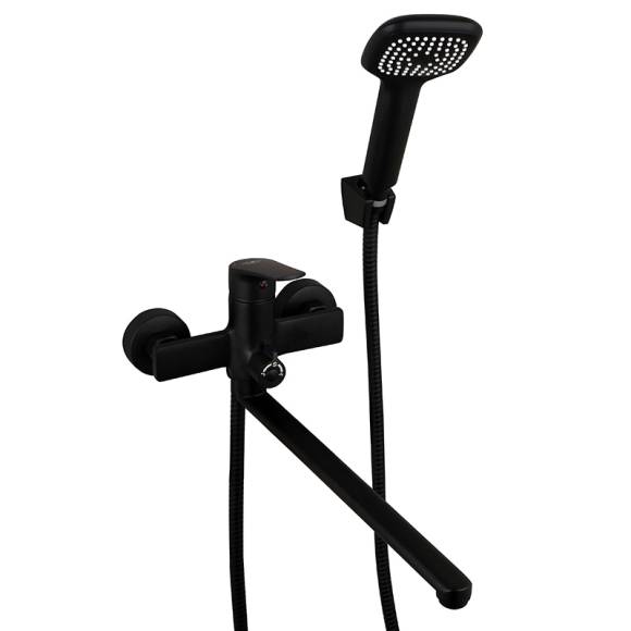 Смеситель с длинным изливом для ванны Melodia della vita Waltz MDV30141bk черный