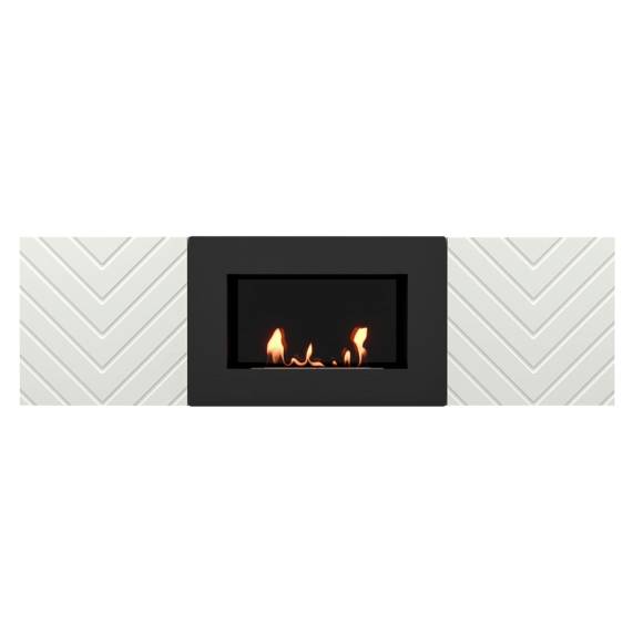 Тумба для ТВ Firelight BFP/P-1400V W с биокамином, белая