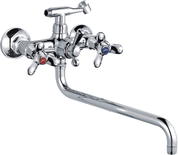Смеситель с длинным изливом для ванны Ledeme H12 L2612-2 хром