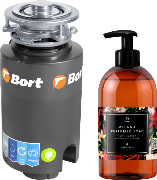 Измельчитель отходов Bort Titan 4000 + жидкое мыло
