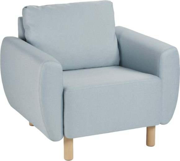 Кресло Шведский стандарт Тулиссия Twist 17 pastel blue, опора светлое дерево