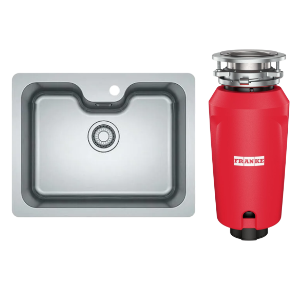 Комплект Мойка Franke Bell BCX 110-55 TL нержавеющая сталь + Измельчитель