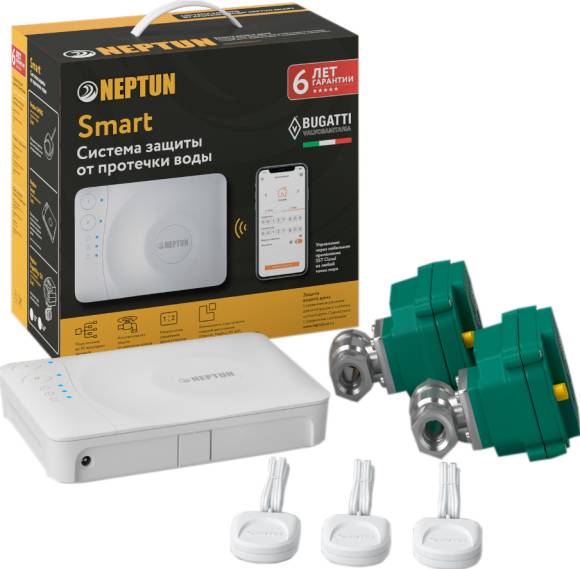 Система защиты от протечек Neptun Bugatti Smart 3/4 Tuya