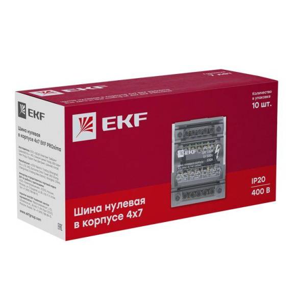 Шина нулевая в корпусе 4х7 EKF sn0-4x7 Шина нулевая в корпусе 4х7 EKF sn0-4x7