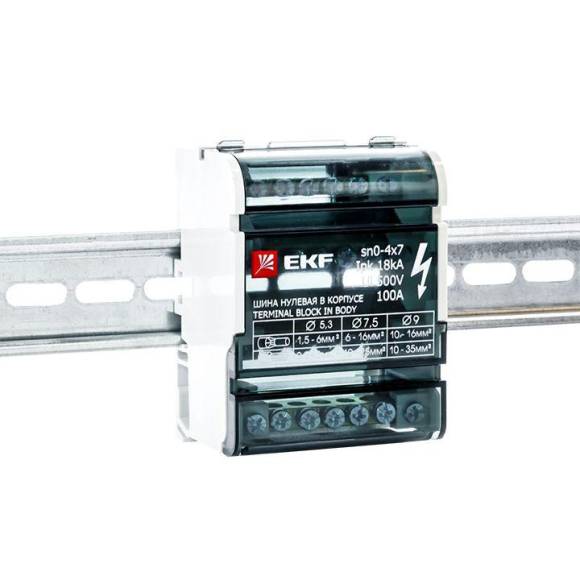 Шина нулевая в корпусе 4х7 EKF sn0-4x7 Шина нулевая в корпусе 4х7 EKF sn0-4x7