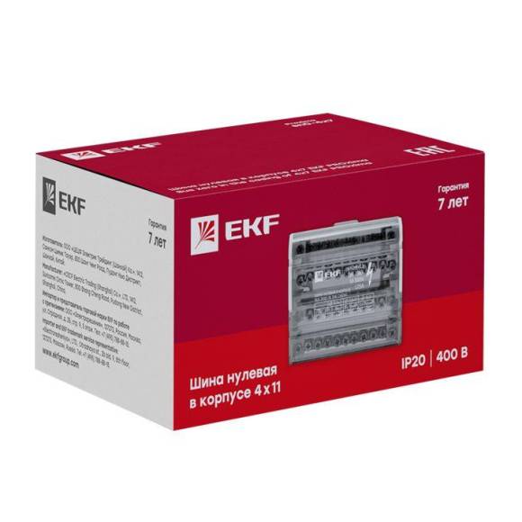 Шина нулевая в корпусе 4х7 EKF sn0-4x7 Шина нулевая в корпусе 4х7 EKF sn0-4x7