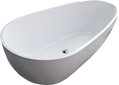 Ванна из искусственного камня Marmo Bagno Венеция 170x85 см, отдельностоящая, белая, овальная
