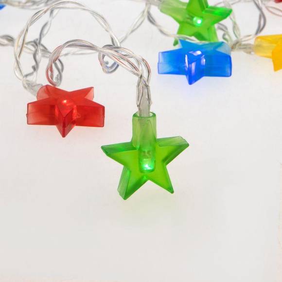 Гирлянда светодиодная "Звездочки" 1.5м 10LED мультиколор 0.1Вт IP20 провод ПВХ прозр. элементы питания 2хAA (не в компл.) Neon-Night 303-090 Гирлянда светодиодная "Звездочки" 1.5м 10LED мультиколор 0.1Вт IP20 провод ПВХ прозр. элементы питания 2хAA (не в компл.) Neon-Night 303-090