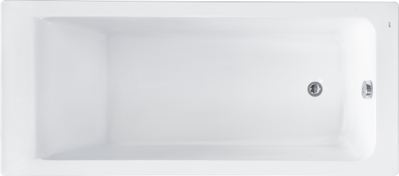 Акриловая ванна Roca Easy 150x70 см, пристенная, белая, с каркасом, со сливом-переливом