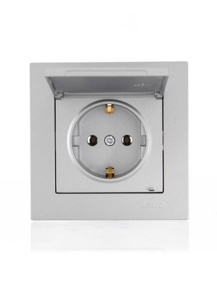 Розетка 1-м СП Vesna с заземл. с крышкой ПБТ механизм платина LEZARD 742-3588-123B Розетка 1-м СП Vesna с заземл. с крышкой ПБТ механизм платина LEZARD 742-3588-123B