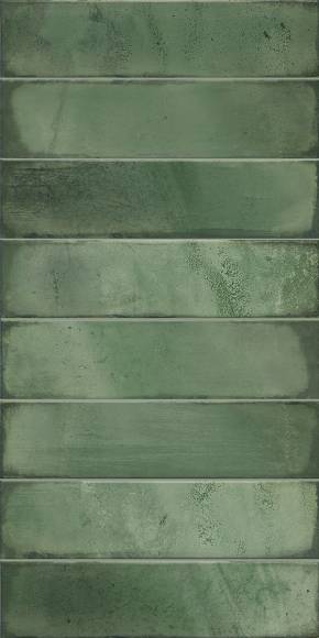 Плитка настенная Azori Bricks Green глянцевая 31,5x63