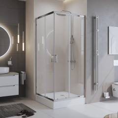 Душевой уголок BelBagno Uno 195 A 2 80 C Cr стекло прозрачное Душевой уголок BelBagno Uno 195 A 2 80 C Cr стекло прозрачное