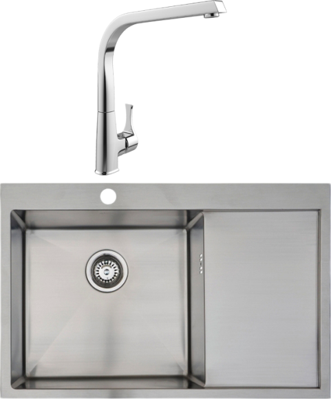 Комплект Мойка Seaman Eco Marino SMB-7851RS + Смеситель MEGA Mega MG-SUN03