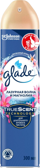 Освежитель воздуха Glade аэрозоль, лазурная волна и магнолия