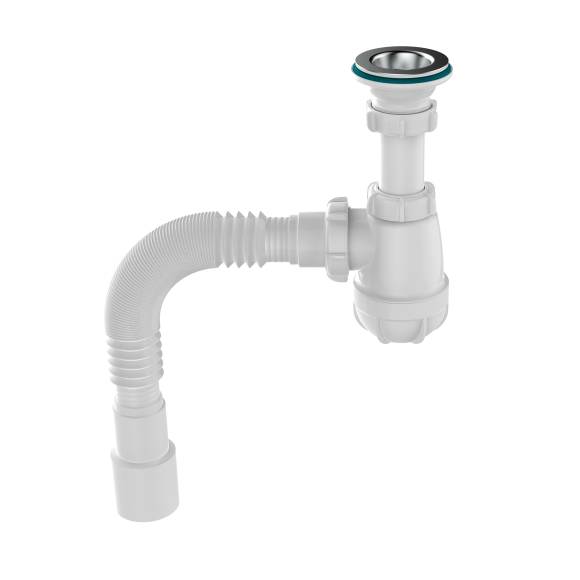 Сифон для раковины Aquant Standart S1015-35-MR 32 мм, бутылочный, хром
