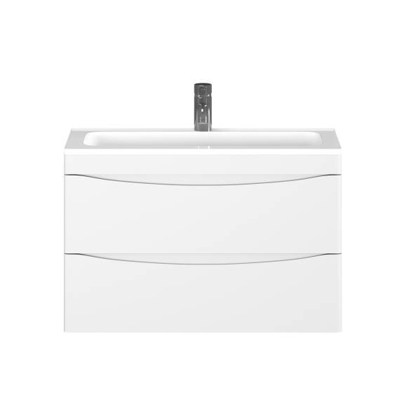 Тумба с раковиной Creto Oro 80 подвесная, white