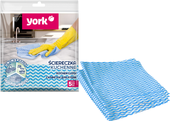 Салфетка для уборки York Макарена 021030 цвета в ассортименте, 5 шт.