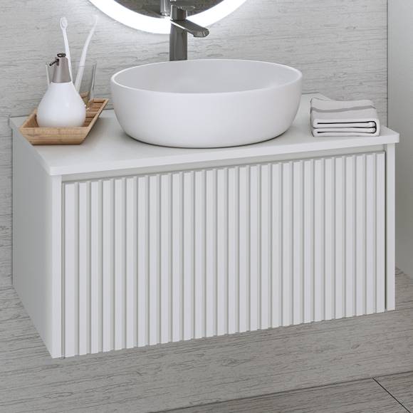 Тумба с раковиной Aqua de Marco Monaco 70 подвесная, белый софт