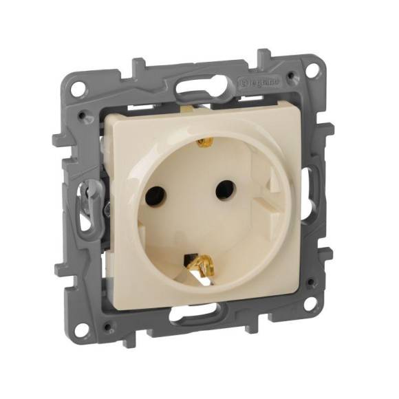 Розетка 1-м СП Etika 16А IP31 250В 2P+E с заземл. защ. шторки немецк. стандарт винтов. клеммы механизм сл. кость Leg 672322 Розетка 1-м СП Etika 16А IP31 250В 2P+E с заземл. защ. шторки немецк. стандарт винтов. клеммы механизм сл. кость Leg 672322