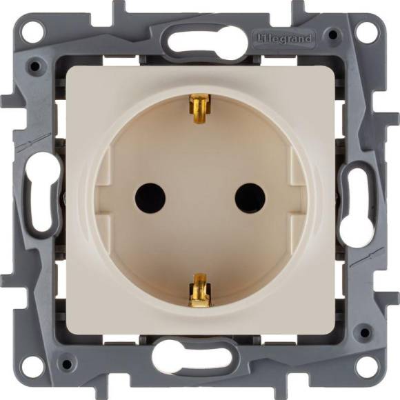 Розетка 1-м СП Etika 16А IP31 250В 2P+E с заземл. защ. шторки немецк. стандарт винтов. клеммы механизм сл. кость Leg 672322 Розетка 1-м СП Etika 16А IP31 250В 2P+E с заземл. защ. шторки немецк. стандарт винтов. клеммы механизм сл. кость Leg 672322