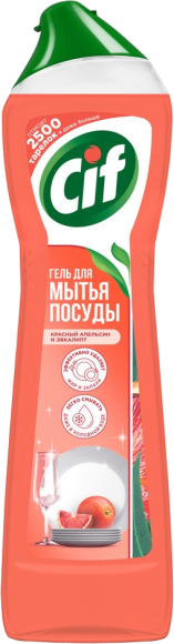 Средство для мытья посуды Cif красный апельсин и эвкалипт, 500 мл