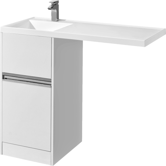 Тумба с раковиной AQUATON Лондри 40 L, под стиральную машину