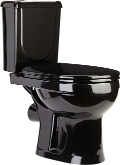 Унитаз-компакт напольный Оскольская керамика Ирида Стандарт, с горизонтальным выпуском, черный