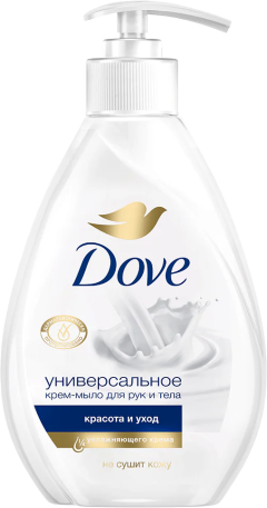Крем-мыло Dove Красота и уход с дозатором, увлажняющее, 250 мл