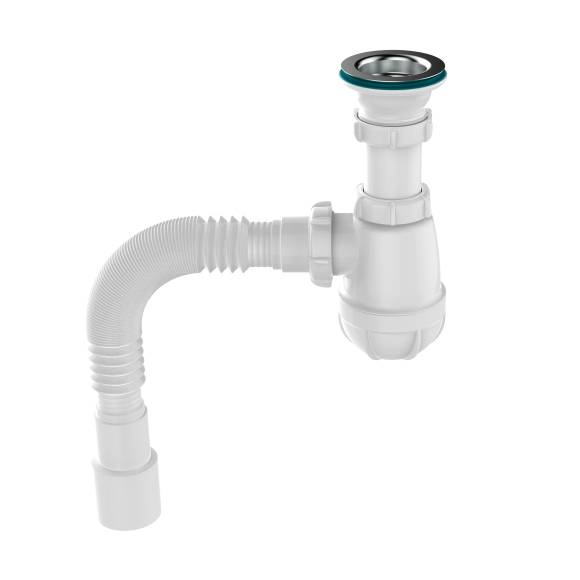 Сифон для раковины Aquant Standart B0115-30-MR 40 мм, бутылочный, хром