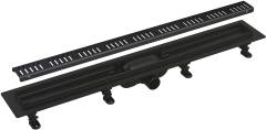 Душевой трап (лоток) AlcaPlast APZ10Black APZ10BLACK-950M с решеткой и опорами