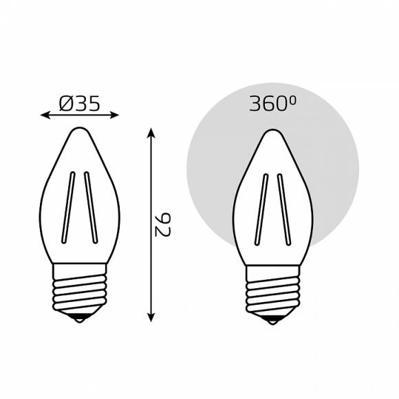 Лампа светодиодная Gauss Filament E27 7Вт 2700K 103802107 Лампа светодиодная Gauss Filament E27 7Вт 2700K 103802107