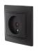 Розетка телевизионная проходная TV СП Mira черн. бархат LEZARD 701-4242-129 Розетка телевизионная проходная TV СП Mira черн. бархат LEZARD 701-4242-129