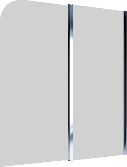 Шторка на ванну Koller Pool Waterfall Line 115х140, профиль хром, стекло прозрачное, R