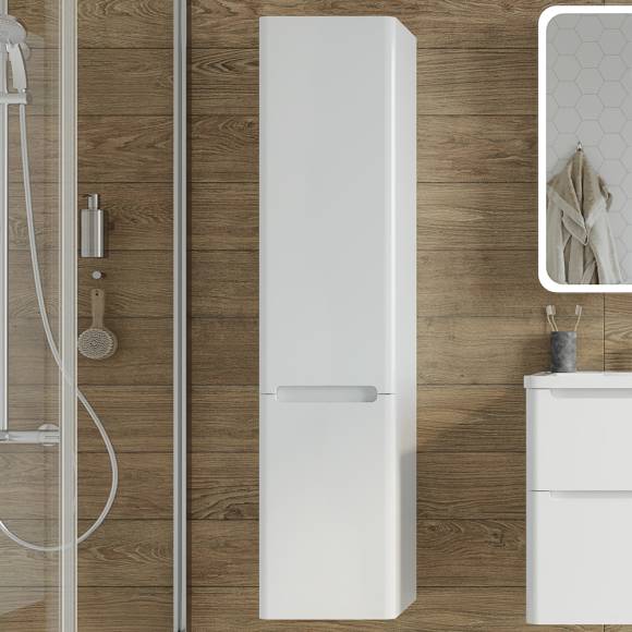 Шкаф пенал для ванной STWORKI Монтре 38, белый