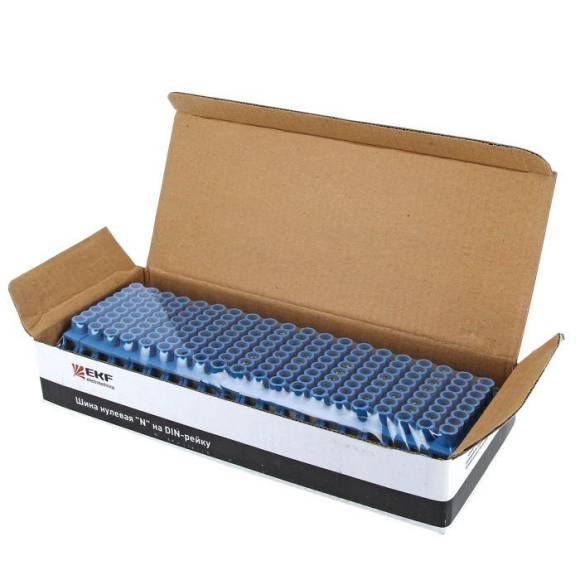 Шина нулевая N 6х9 8 отвер. латунь син. нейлоновый корпус комбинированный PROxima EKF sn0-63-08-dn Шина нулевая N 6х9 8 отвер. латунь син. нейлоновый корпус комбинированный PROxima EKF sn0-63-08-dn