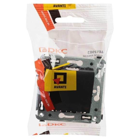 Вывод кабеля из стены Avanti "Черный матовый" DKC 4412983 Вывод кабеля из стены Avanti "Черный матовый" DKC 4412983